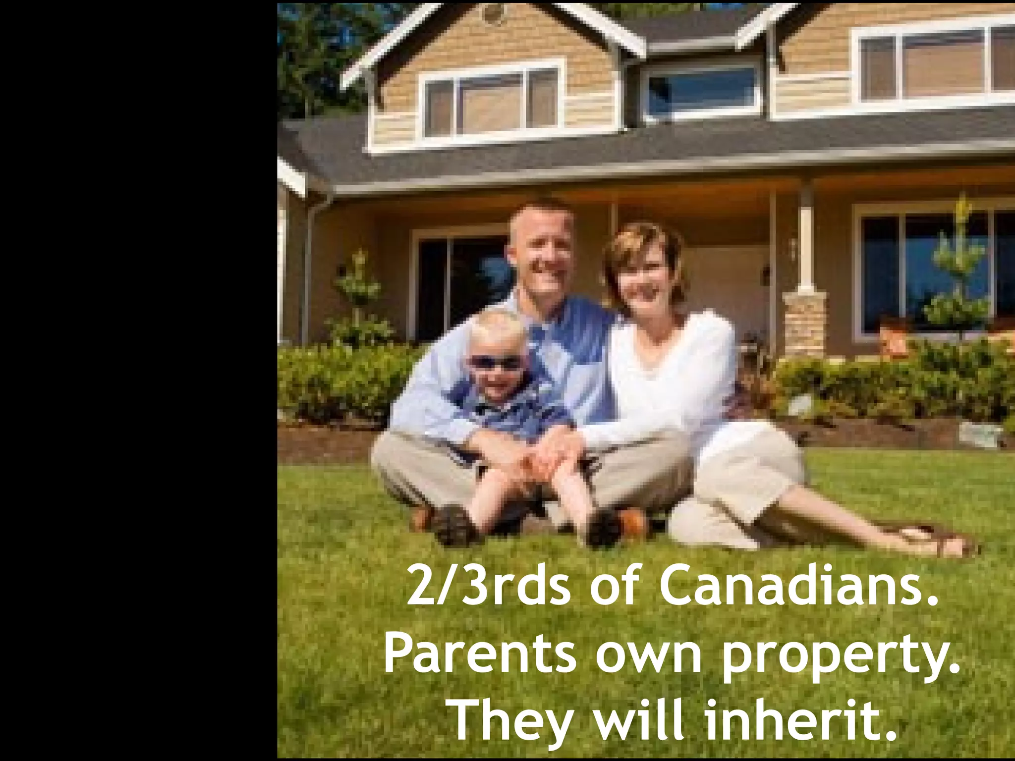 2/3rds of Canadians.
Parents own property.
They will inherit.
 