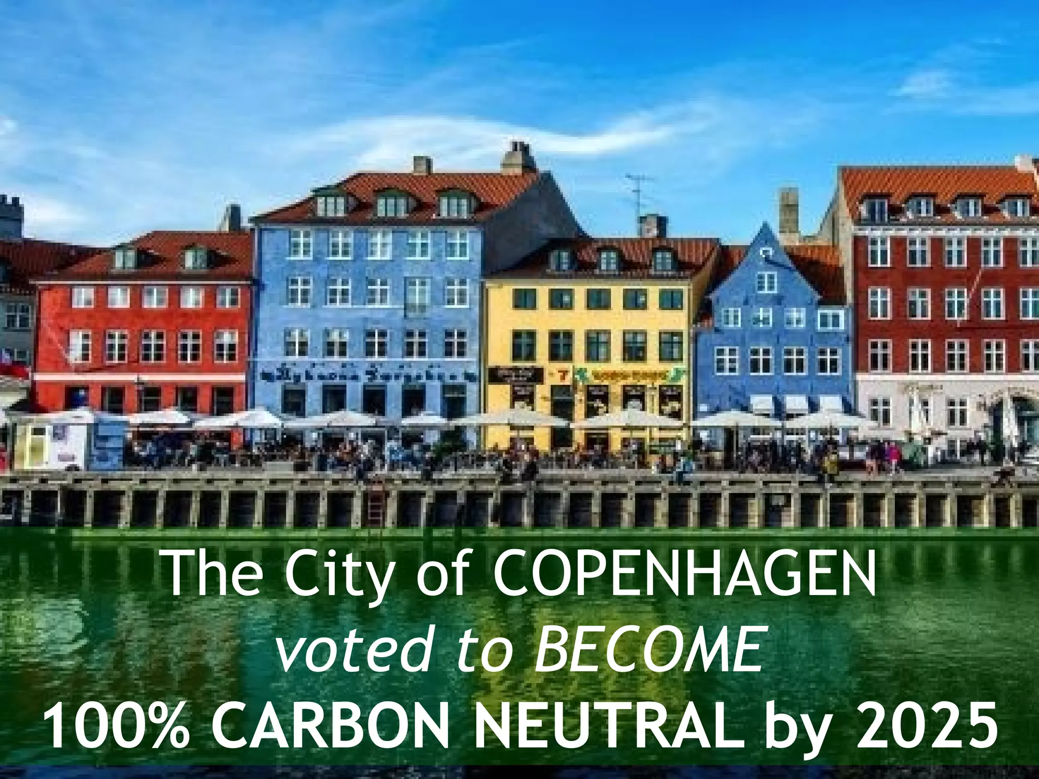 The City of COPENHAGEN
voted to BECOME
100% CARBON NEUTRAL by 2025
 