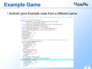 Example Game 14 Android Java Example code from a different game 