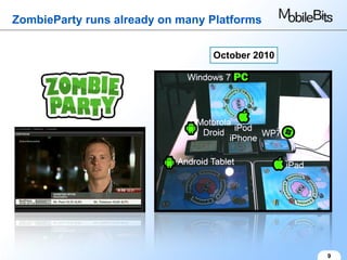 ZombieParty runs already on many Platforms 9 October 2010 