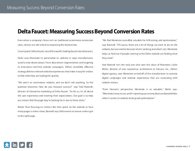 Delta Faucet Measuring Success Beyond Conversion Rates