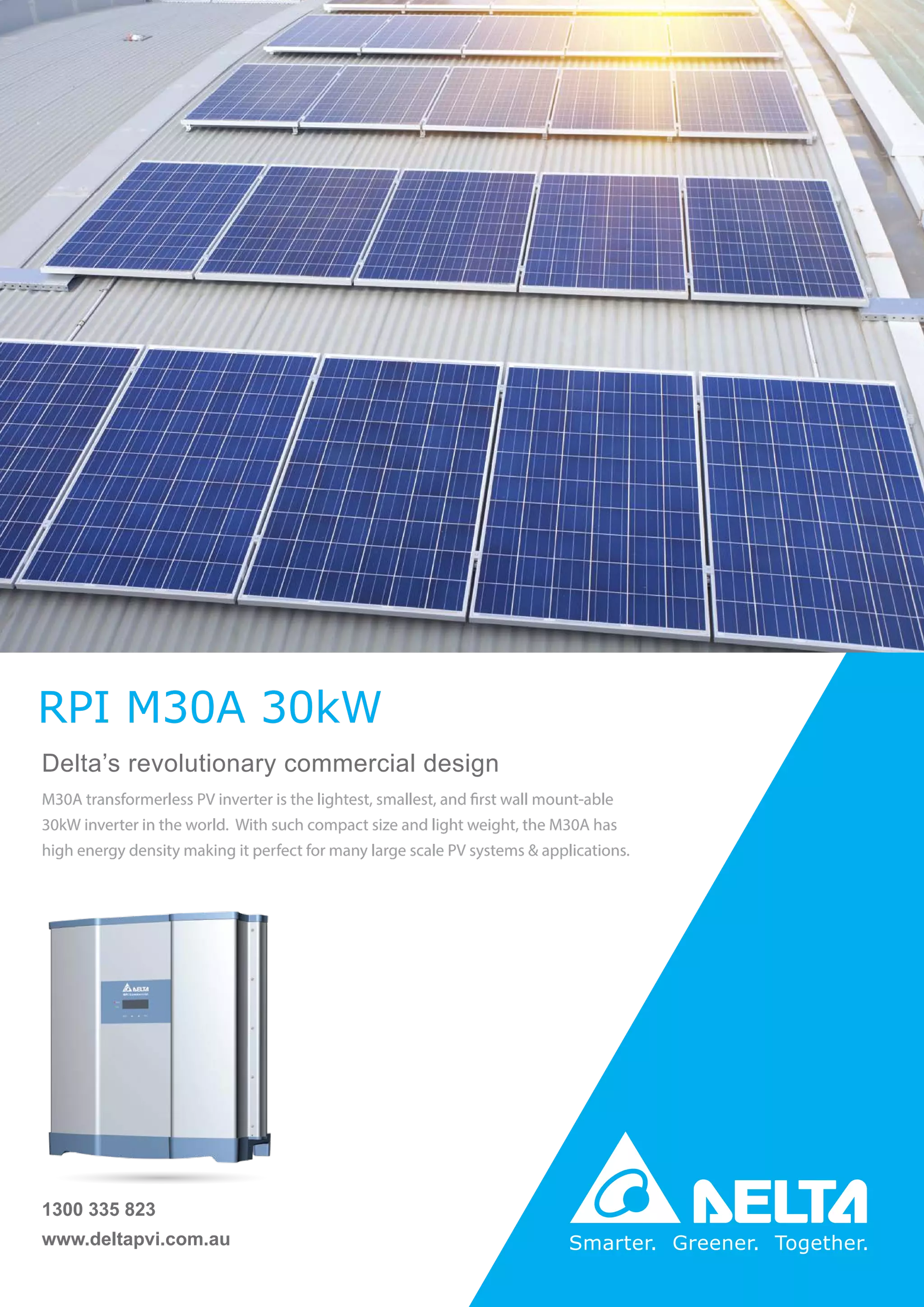 Delta M30A, 30kw Three Phase Solar inverter | PDF