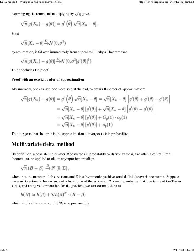 Delta method
