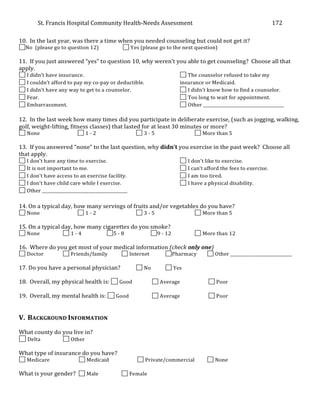 St.	
  Francis	
  Hospital	
  Community	
  Health-­‐Needs	
  Assessment	
  
	
  
172	
  
 