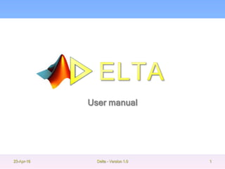 Delta user manual