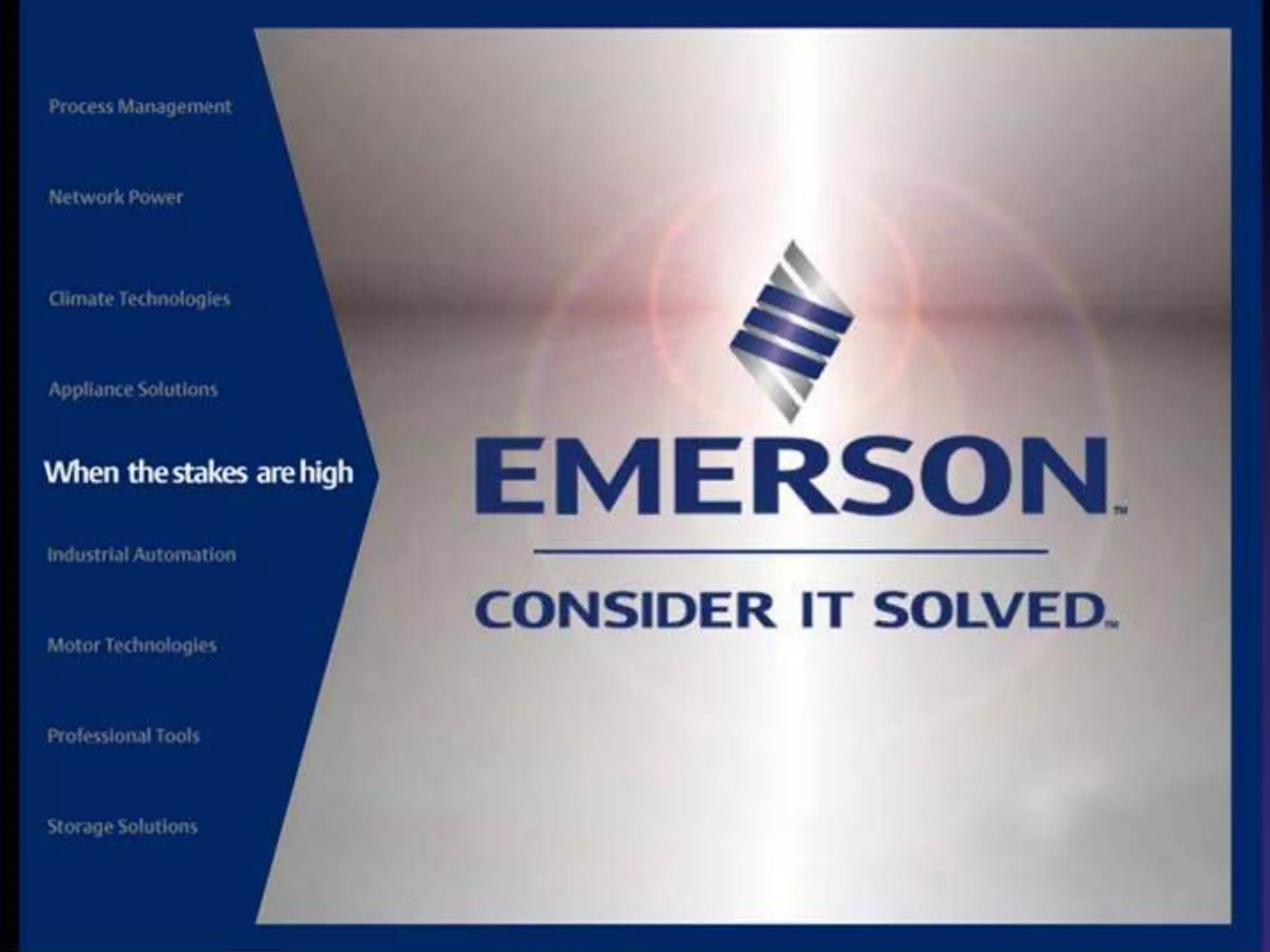 Emerson Confidential
 