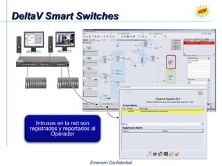DeltaV Smart Switches Intrusos en la red son registrados y reportados al Operador 