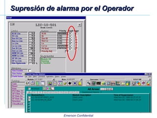Supresión de alarma por el Operador 