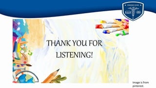 THANK YOU FOR
LISTENING!
Image is from
pinterest.
 
