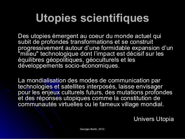 De l’Utopie aux utopies 2