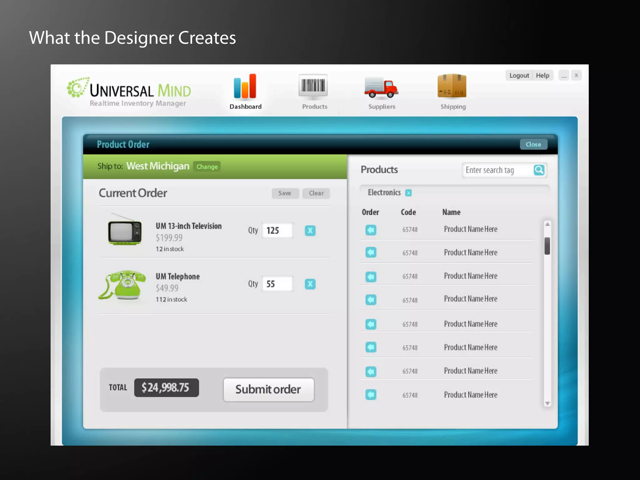 What the Designer Creates
 