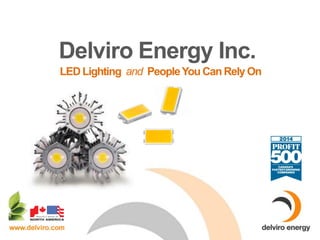Delviro Energy Inc.
LED Lighting and PeopleYou Can Rely On
 