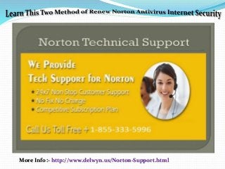 More Info :- http://www.delwyn.us/Norton-Support.html
 
