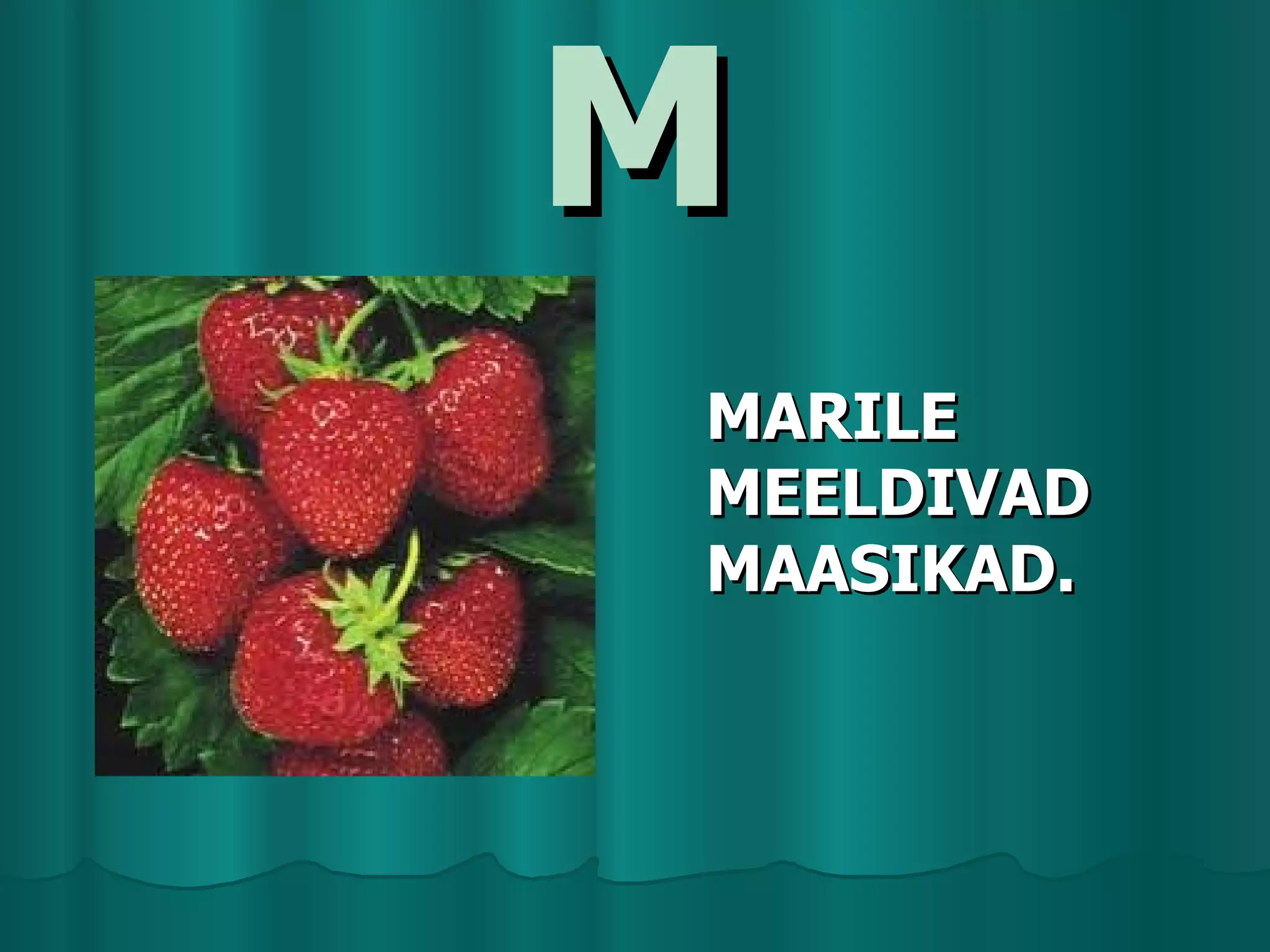 M
MARILE
MEELDIVAD
MAASIKAD.