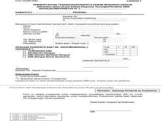 Form Laporan DBD