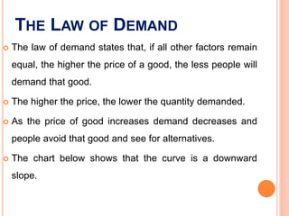 define decrease in demand law of demand (article)... Demand | PPTX