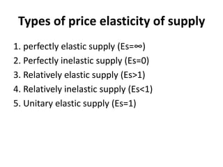 Relatively inelastic supply
 
