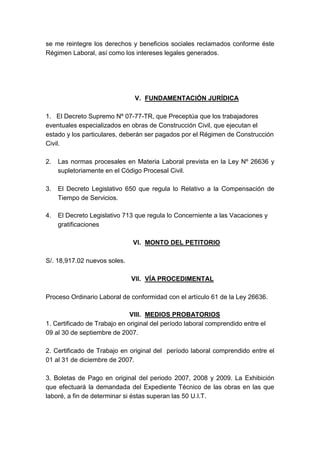 Demanda   de beneficios sociales