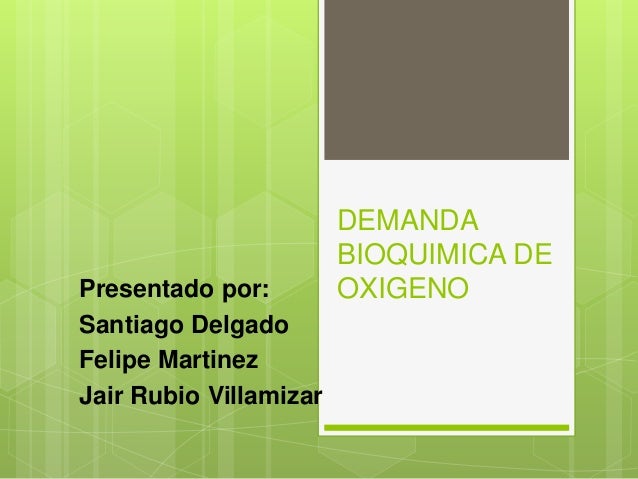 Demanda Bioquimica De Oxigeno