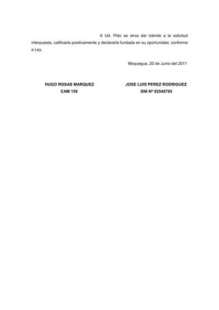 Demanda de medida cautelar de amparo