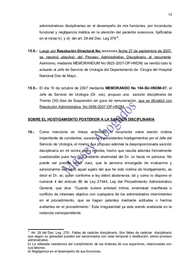 MODELO DE DEMANDA DE CESE DE ACTOS DE HOSTILIDAD DEL EMPLEADOR