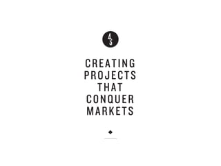 CREATING
PROJECTS
THAT
CONQUER
MARKETS
 