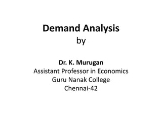 Demand analysis | PPTX | Commodities | Economy
