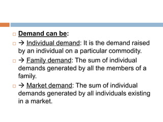 Demand analysis and elasticity of demand | PPTX