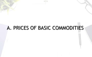 A. PRICES OF BASIC COMMODITIES
 