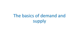The basics of demand and
supply
 
