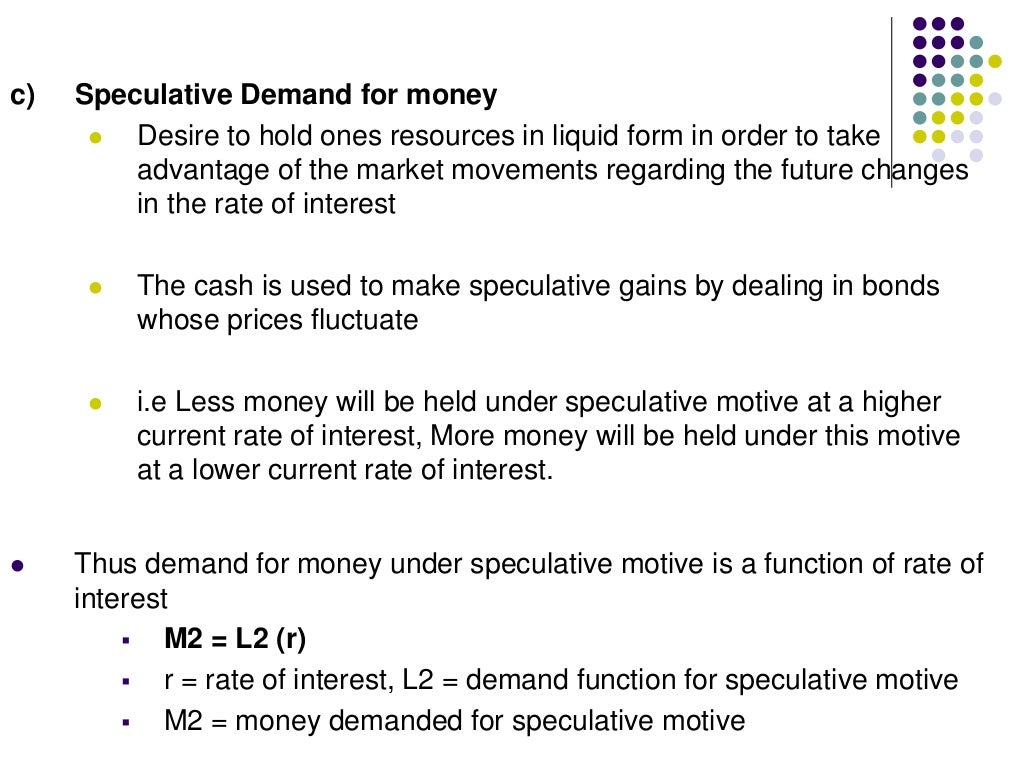 Demand and supply of money