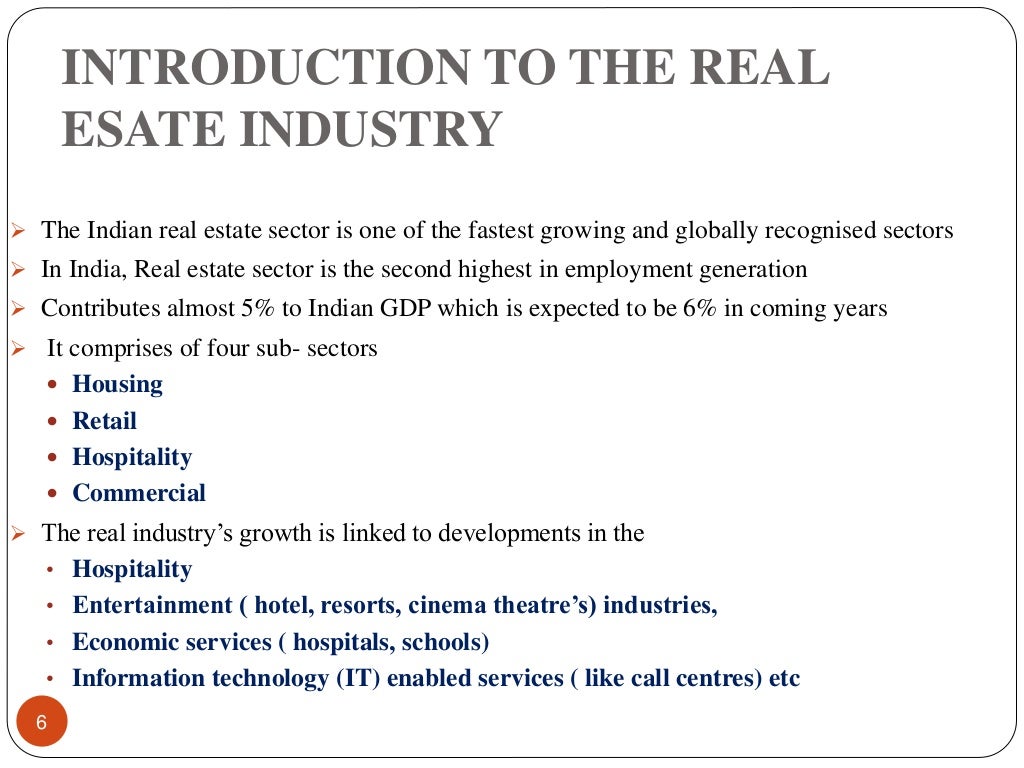 Demand and supply of real estate industry in