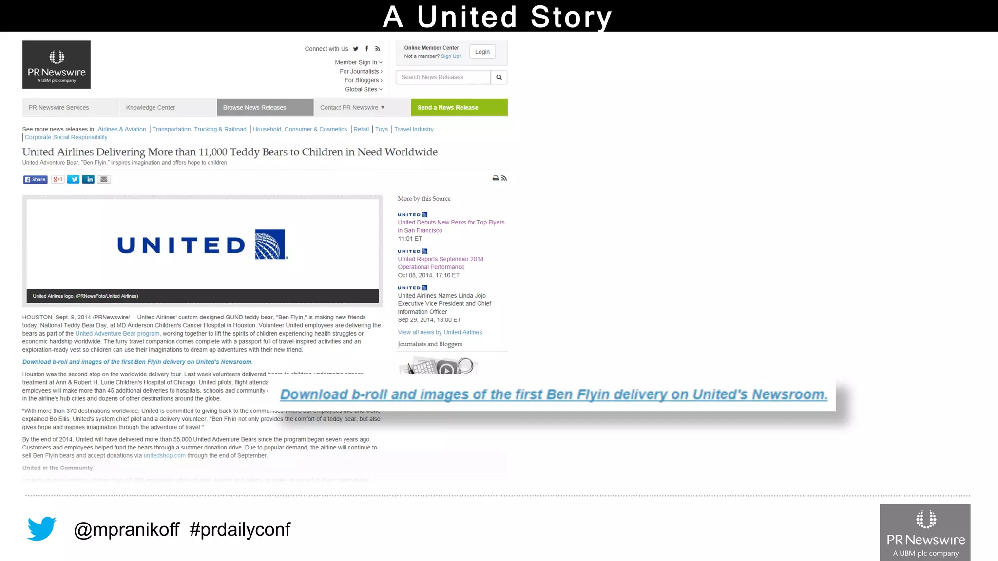 @mpranikoff#prdailyconf 
A United Story  