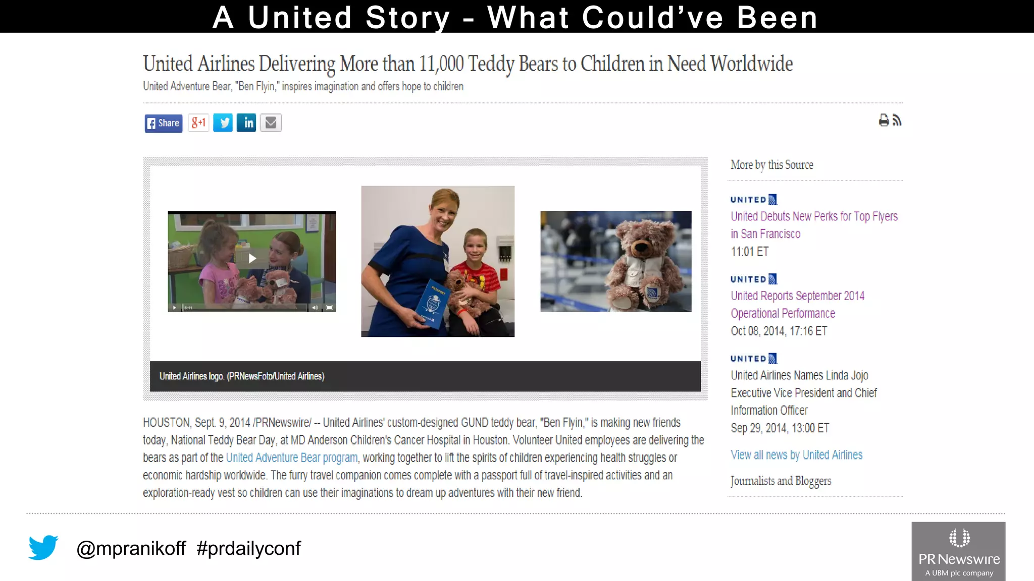 @mpranikoff#prdailyconf 
A United Story –What Could’ve Been  