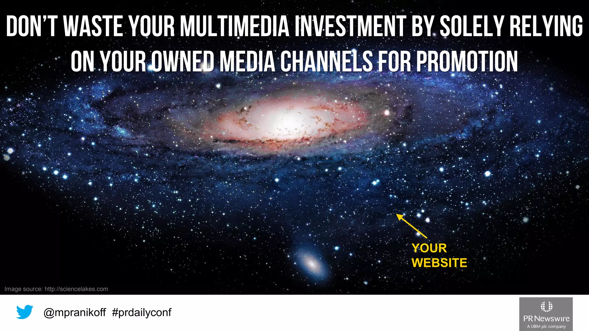 @mpranikoff#prdailyconf 
YOUR WEBSITE 
Image source: http://sciencelakes.com  