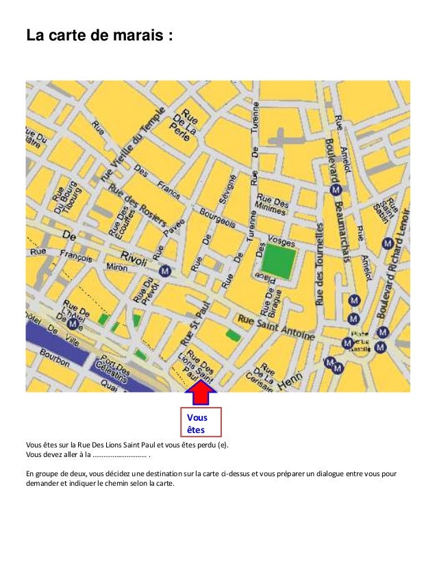 Exercice Fle Carte Ville Exercice Fle Carte Ville