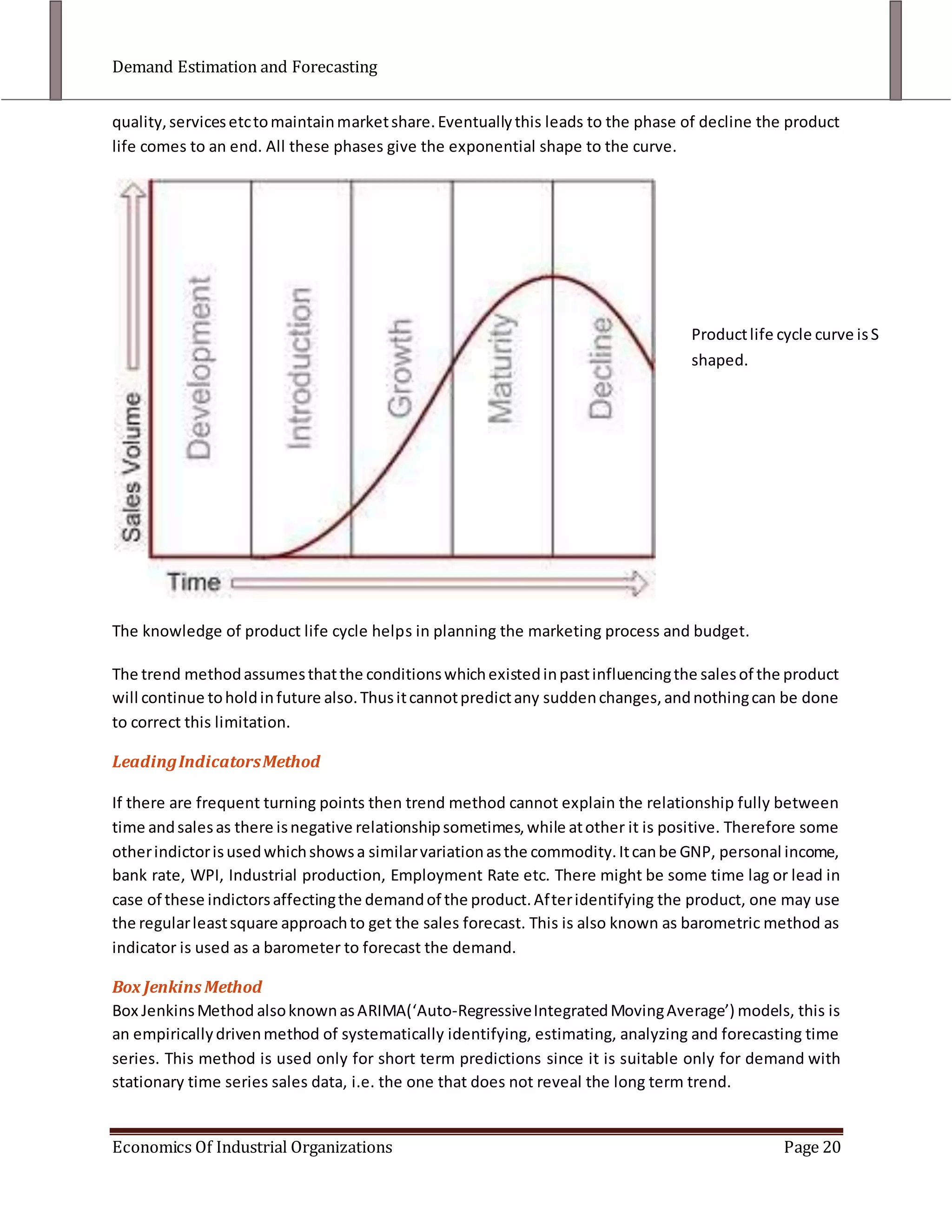 Annual Sales Plans for regional and product specific targets.