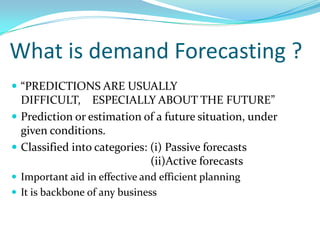 Demand forecasting | PPTX