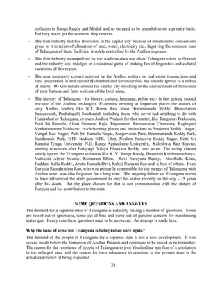 Demand for a Telangana K.Jayashankar | PDF