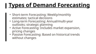 Demand Forecasting on the business economics and financial applications ...