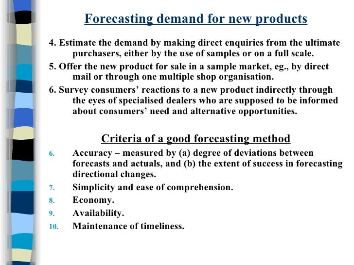 new product forecasting