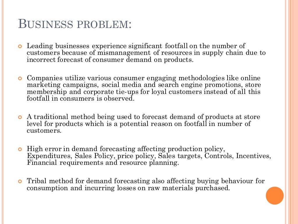 Demand forecasting case study