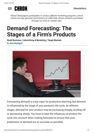 Demand Forecasting The Stages of a Firm's Products.pdf