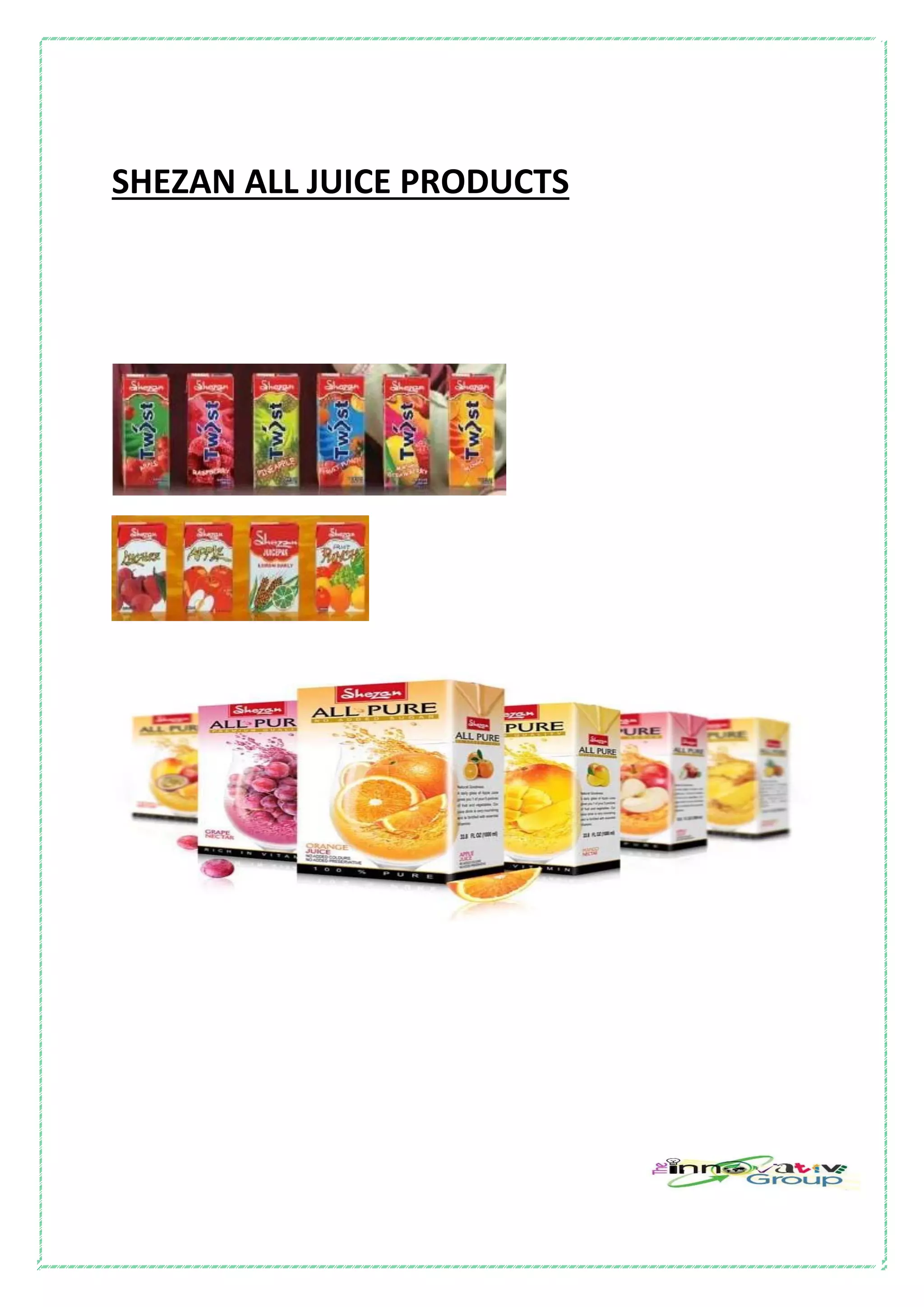 SHEZAN ALL JUICE PRODUCTS
 