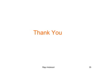 Thank You
Raju Indukoori 35
 