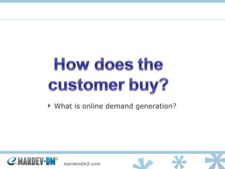 What is online demand generation? 