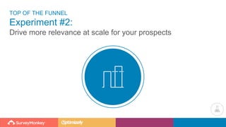 TOP OF THE FUNNEL
Experiment #2:
Drive more relevance at scale for your prospects
 