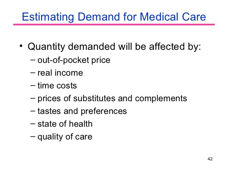 Demand in health care