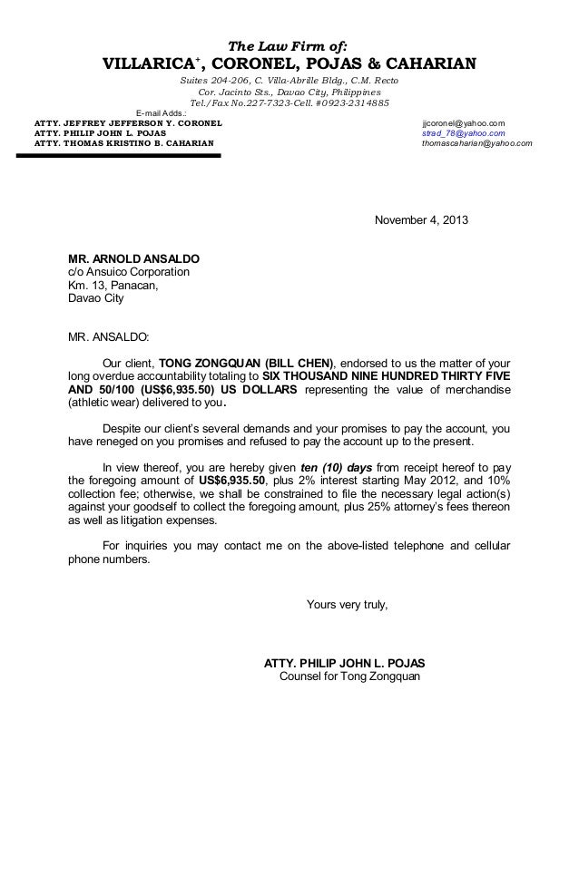 Example Of A Demand Letter From An Attorney from image.slidesharecdn.com