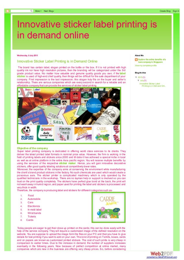online label printing